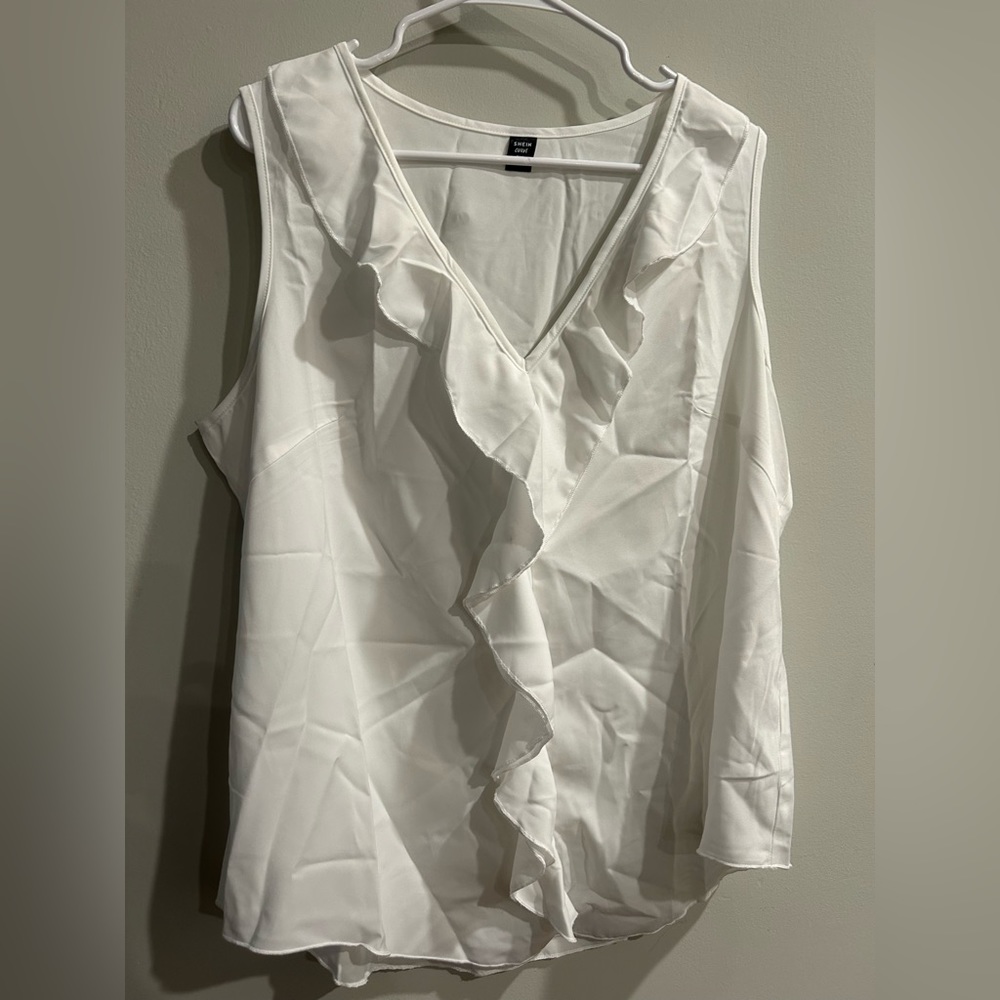 Shein white Blouse XXL